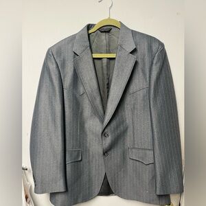 Sheplers Sports Coat Blazer Western Dark Grey Sz 38 R